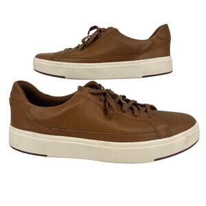 Kizik Vegas Sneakers Unisex Men's Size 12 Brown Leather Hands Free Comfort